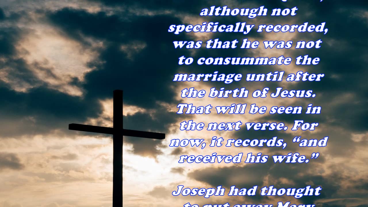 The Book of Matthew 1:24 - Daily Bible Verse Commentary