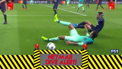 This Neymar dive against PSG in the Champions League was not pretty