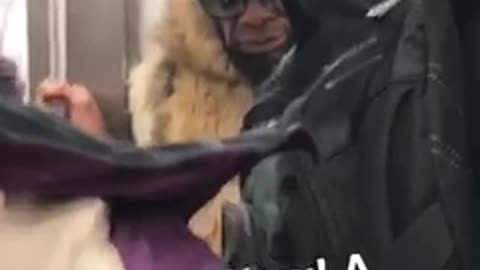 Wow! a pimp in the wild! subway
