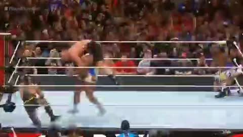 Kofi Kingston, Rey Misterio and Big E vs Brock Lesnar