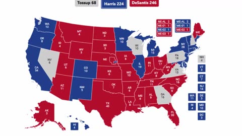 Alternate History 2024 Election Prediction - Kamala Harris vs Ron DeSantis