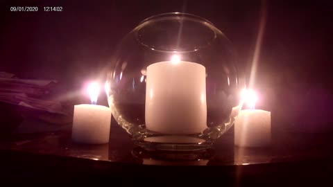 The meditation are a presents: The serenity of the candles.