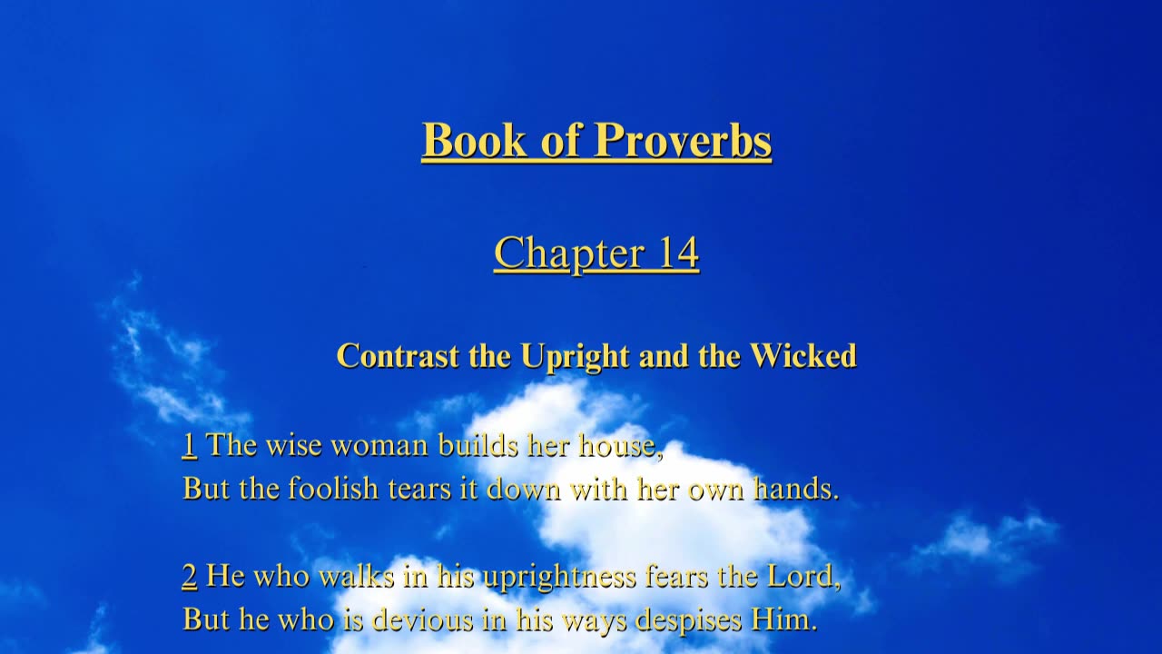 Christian Meme Video: Proverbs Chapter 14 (04/21/2024)