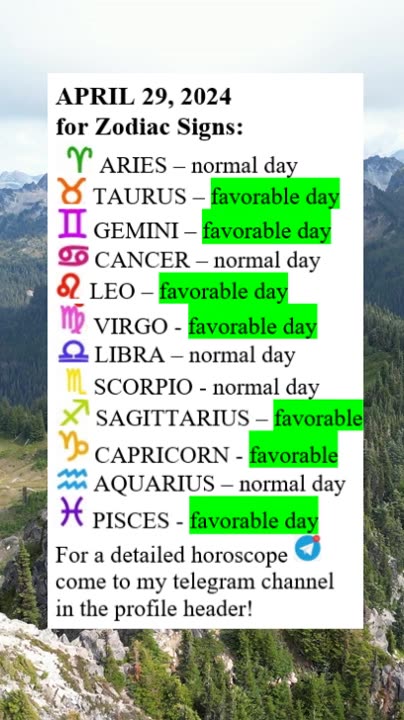 APRIL 29, 2024 for Zodiac Signs