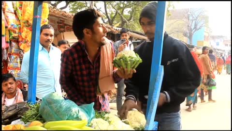 Pushpa is arrested when he was selling vegetables | Funny video of pushpa |Pushpa dialogue| Comedy