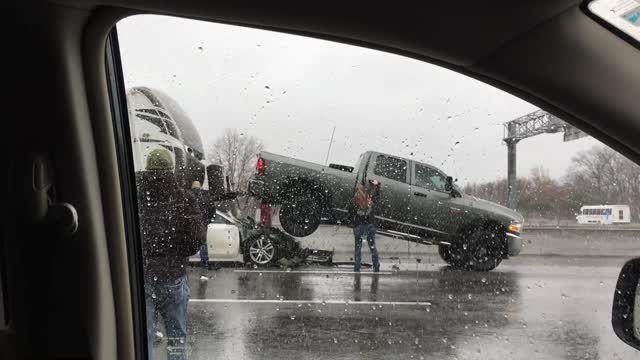 Driver Trapped Under RV After Crashing