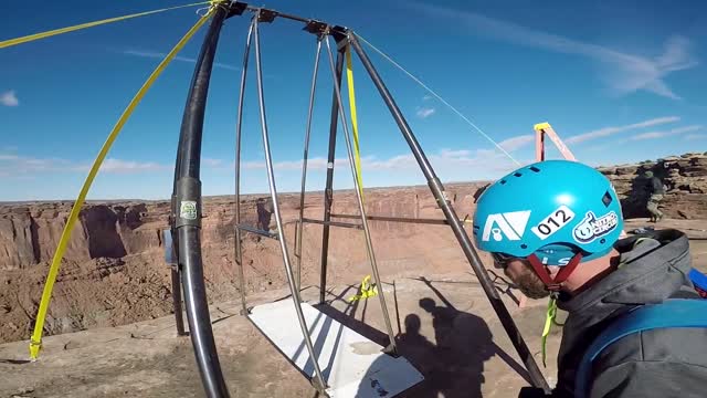 Russian Swing BASE Jump