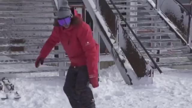 The new trick of the block pole you learned to break? # snowboarding