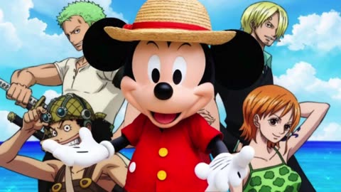 [Mickey Mouse AI Cover] One Piece Opening 16 Kota Shinzato - Hands Up!