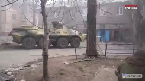 Ukraine war : Mariupol Use of armored combat transporter BTR-82A