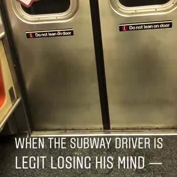 When the subway driver is legit losing his mind over the speaker