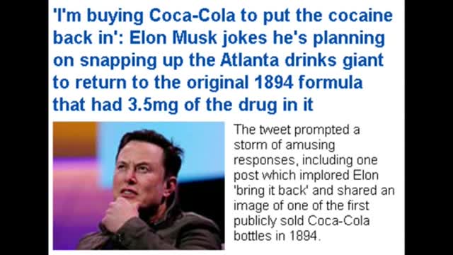 Elon Musk Jokes That He Will Buy Coca-Cola next and Put This Original Ingredient Back in The Drink!