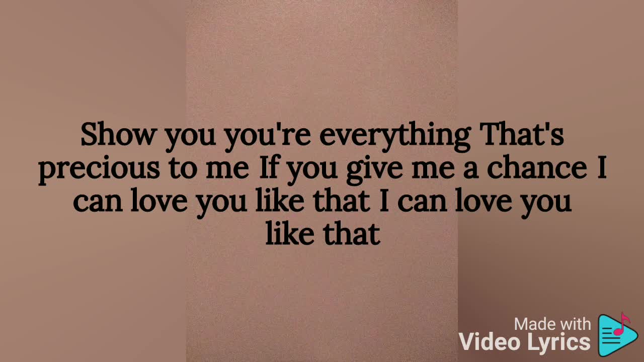 I can love you like that - All-4-One