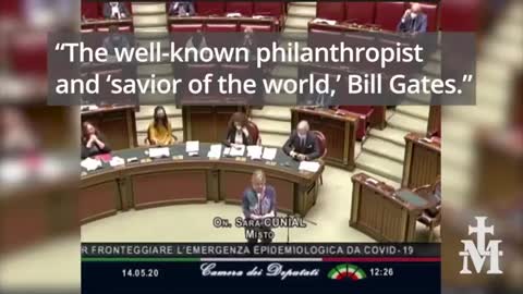 Italy 🇮🇹 Global leaders of courage Sara Cunial MP. Parliament speaking about Bill Gates. #italy