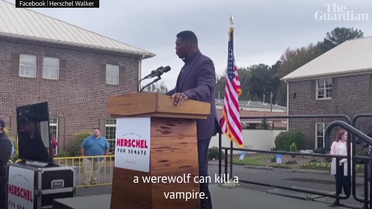 Republican Herschel Walker says in rambling speech he wants to be 'werewolf, not vampire'
