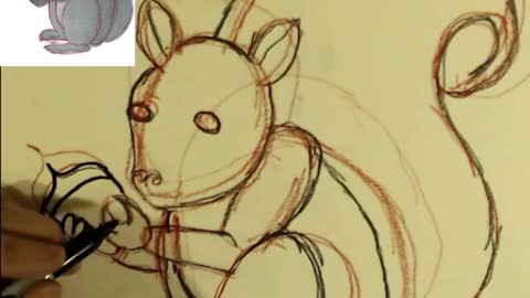 sketch a squirrel