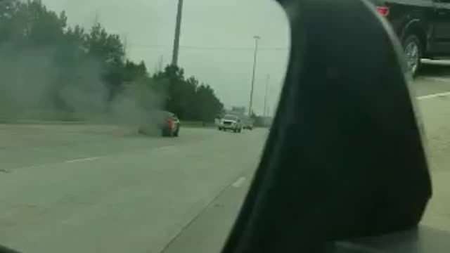 Ford Mustang on Fire