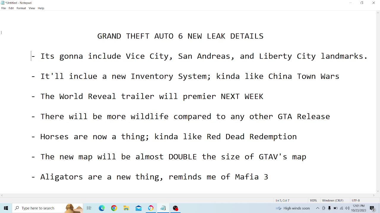 GTA 6 POTENTIAL LEAK (LETS TALK EP. 1)