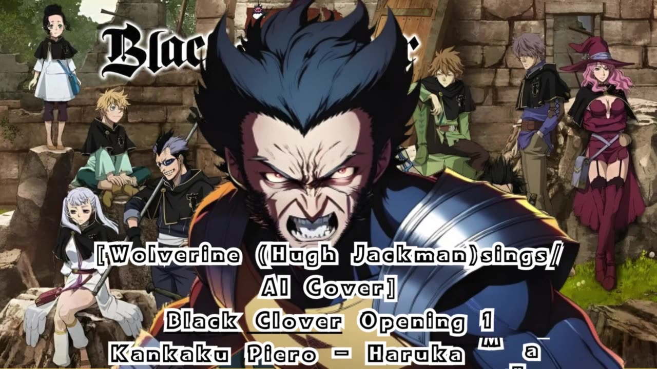 [Wolverine(HughJackman) sings/AI Cover] Black Clover Opening 1 Kankaku Piero - Haruka Mirai