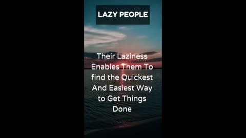 Lazy people fact