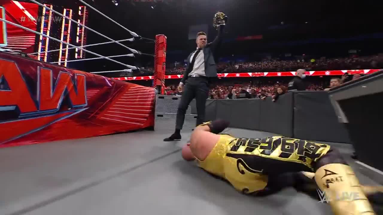 The Miz unmasks Rey Mysterio, raw, march 21, 2022