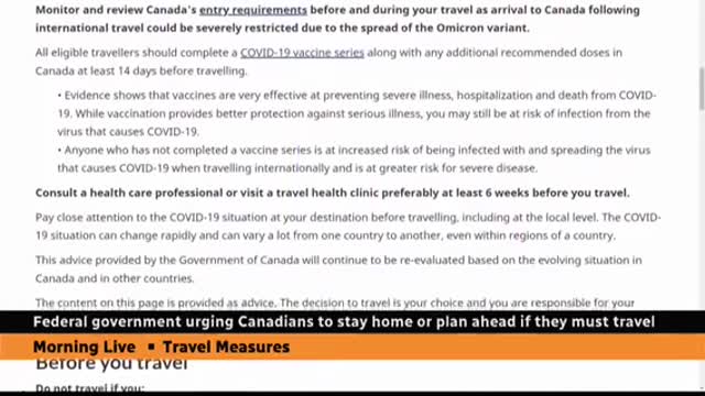 Canada warns against travel