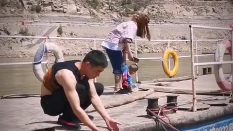 a man with a dog in china