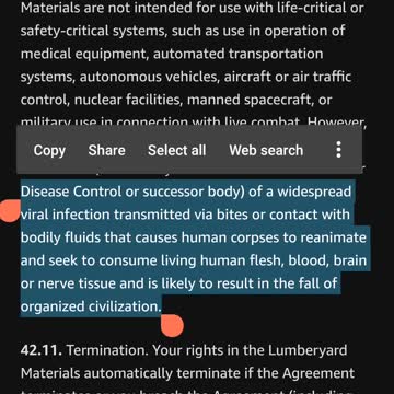 Amazon is ready for zombies in their new terms and conditions….