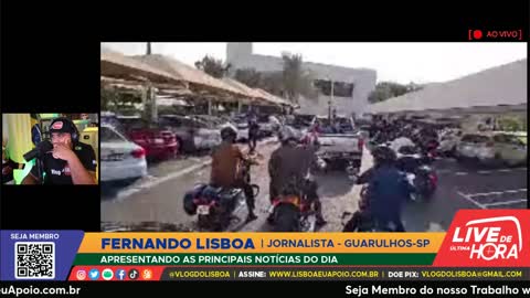 Bolsonaro participa de “motociata” após desembarcar em Doha, no Catar