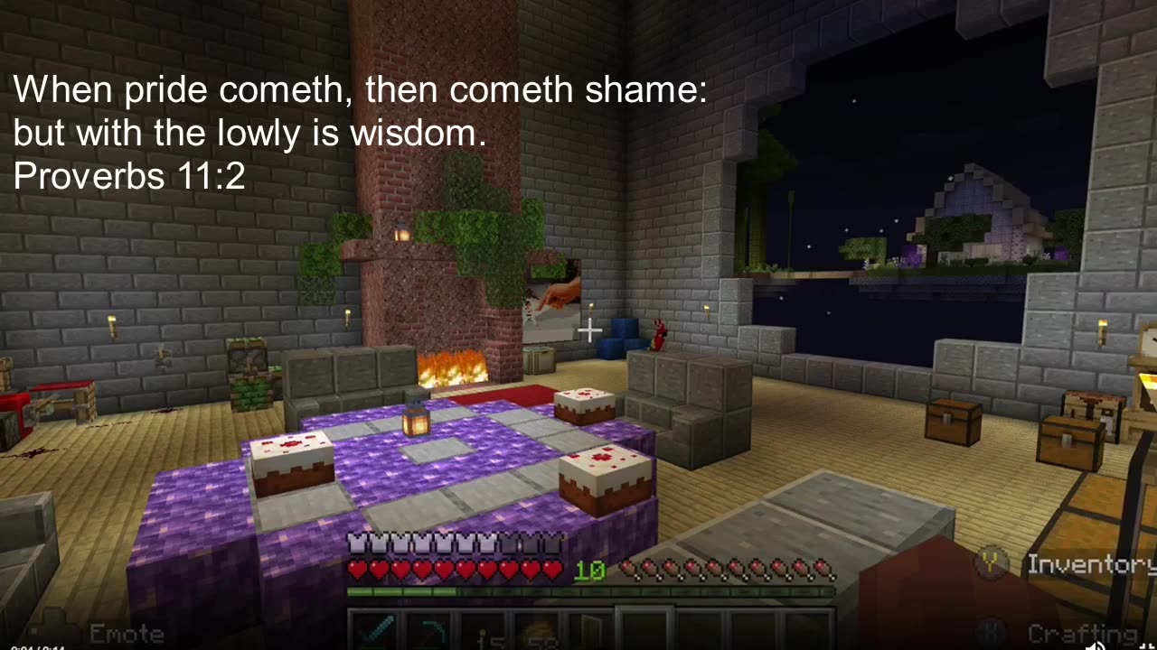 Minecraft Bible Verse of the Day Proverbs 11:2