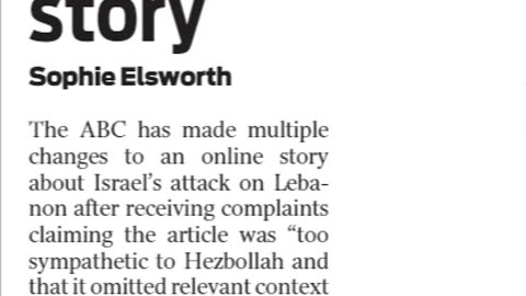 ABC has to alter Lebanon story