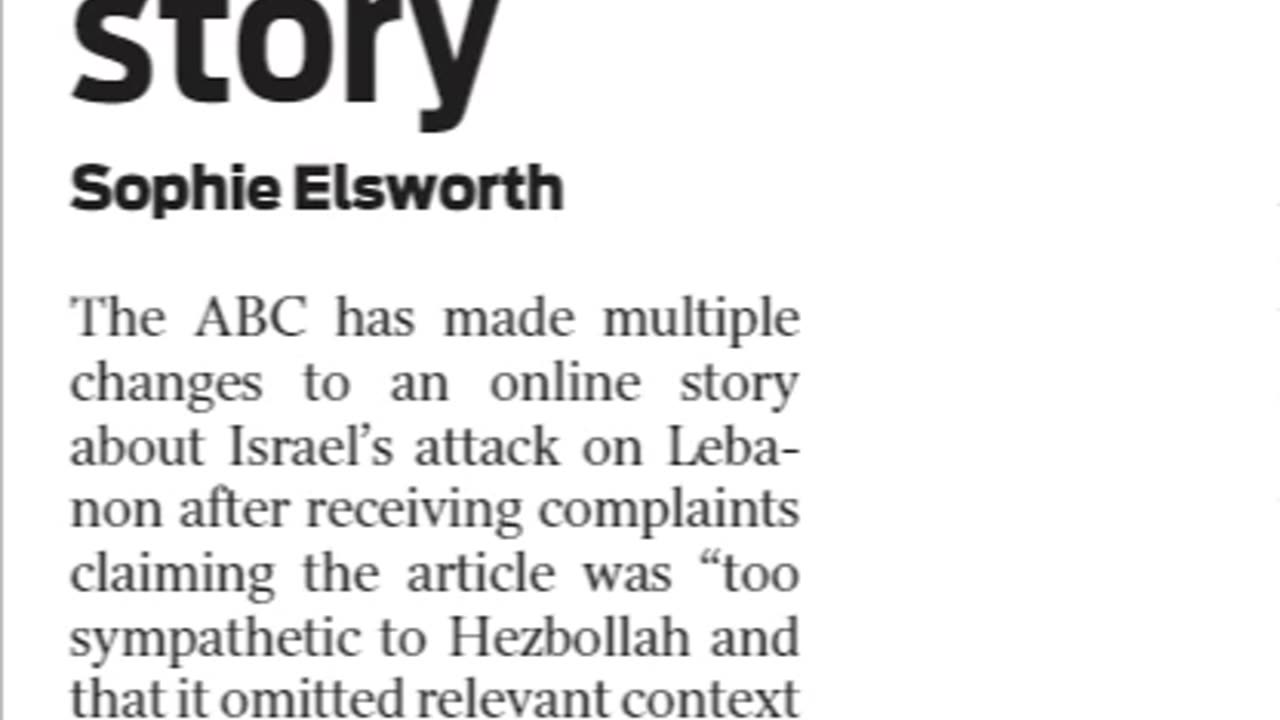 ABC has to alter Lebanon story
