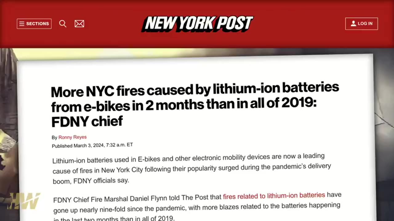 Lithium based electric batteries, potentially dangerous
