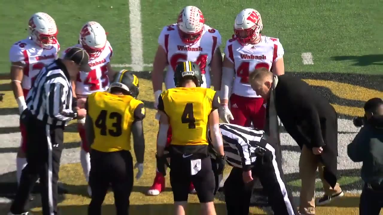 November 16, 2019 - Ken Owen Tosses Coin at Midfield Before Monon Bell Game