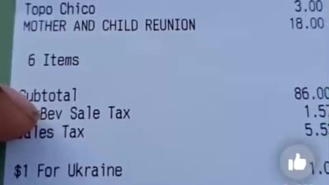 American restaurant charging 1$ for Ukraine without customer's knowledge