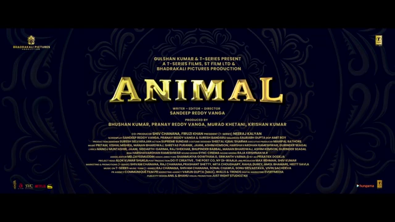 ANIMAL (official teaser) Ranbir Kapoor [Rashmika M, Anil K, Boddy D [Sandeep raddy vanga [Bhushan K