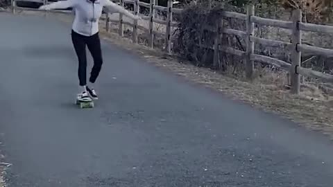 Grandma ￼ auditioning for the new tony hawk!