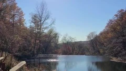 The shining lake on the day