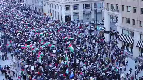 مسيرة في العاصمة الأمريكية واشنطن اسناداً لغزة، شارك فيها 400 الف، وهي أكبر مظاهرة بتاريخ العاصمة