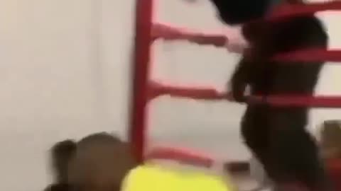 Boxer punched🥊 out of the Ring