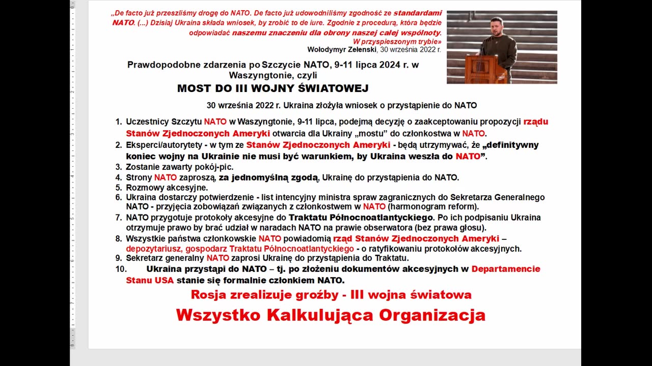 Z.Kękuś PPP 525 W.Zełenski też morderca?! Uniki A.Dudy i D.Tuska. Szczyt NATO, 9-11.07 – MOST do…