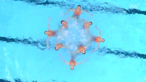 Crazy moments for sure. China artistic swimming at Olympics