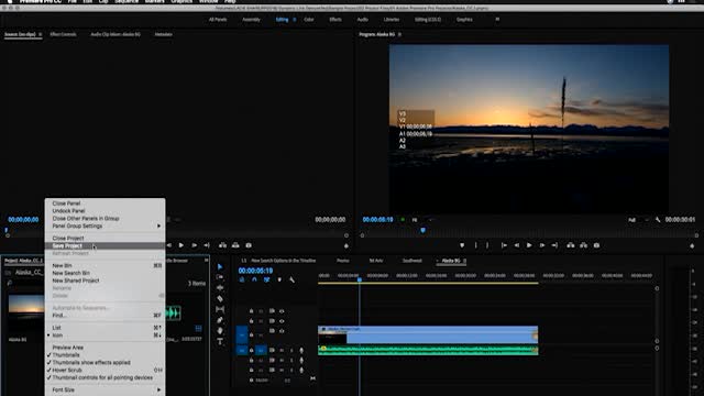 Premiere Pro CC 2018 New Features Managing multiple open projects 1