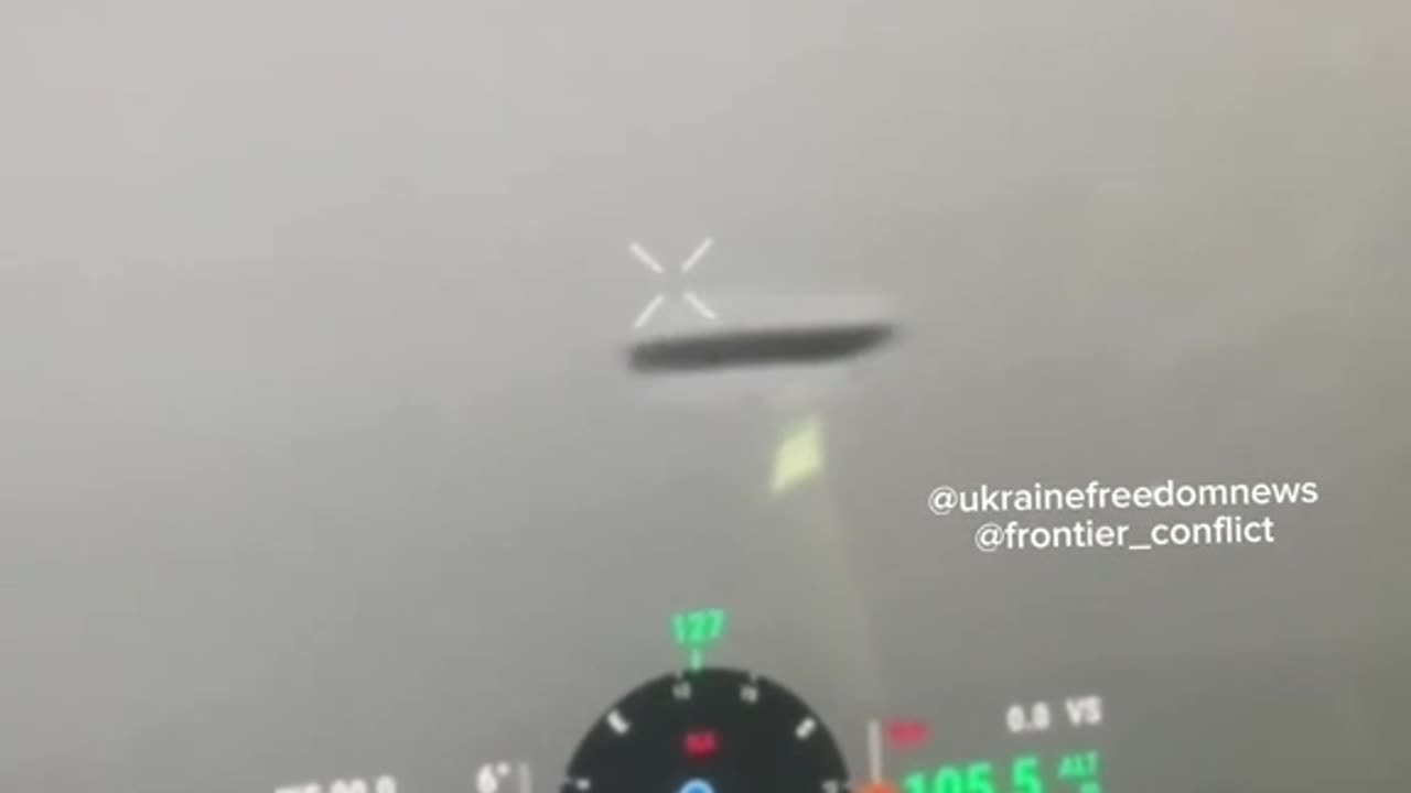 unidentified disc-shaped object" over the warzone in Donetsk.