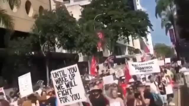 Melbourne, Australia People standing in the face of Tyranny.