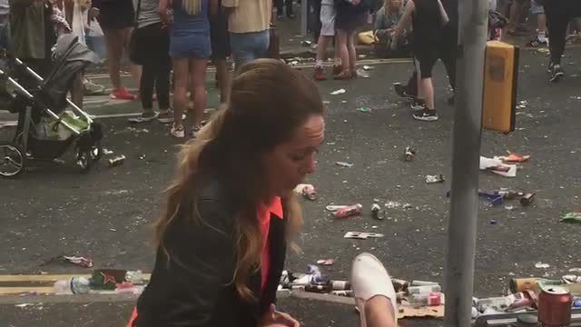 Guy Cheering Fail at Belfast Parade 2016