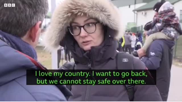 Watch: Families who have fled conflict in Ukraine arrive at the Polish border