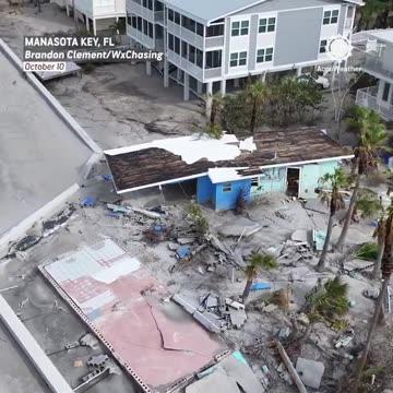 Drone video captures devastation from Hurricane Milton in ...
