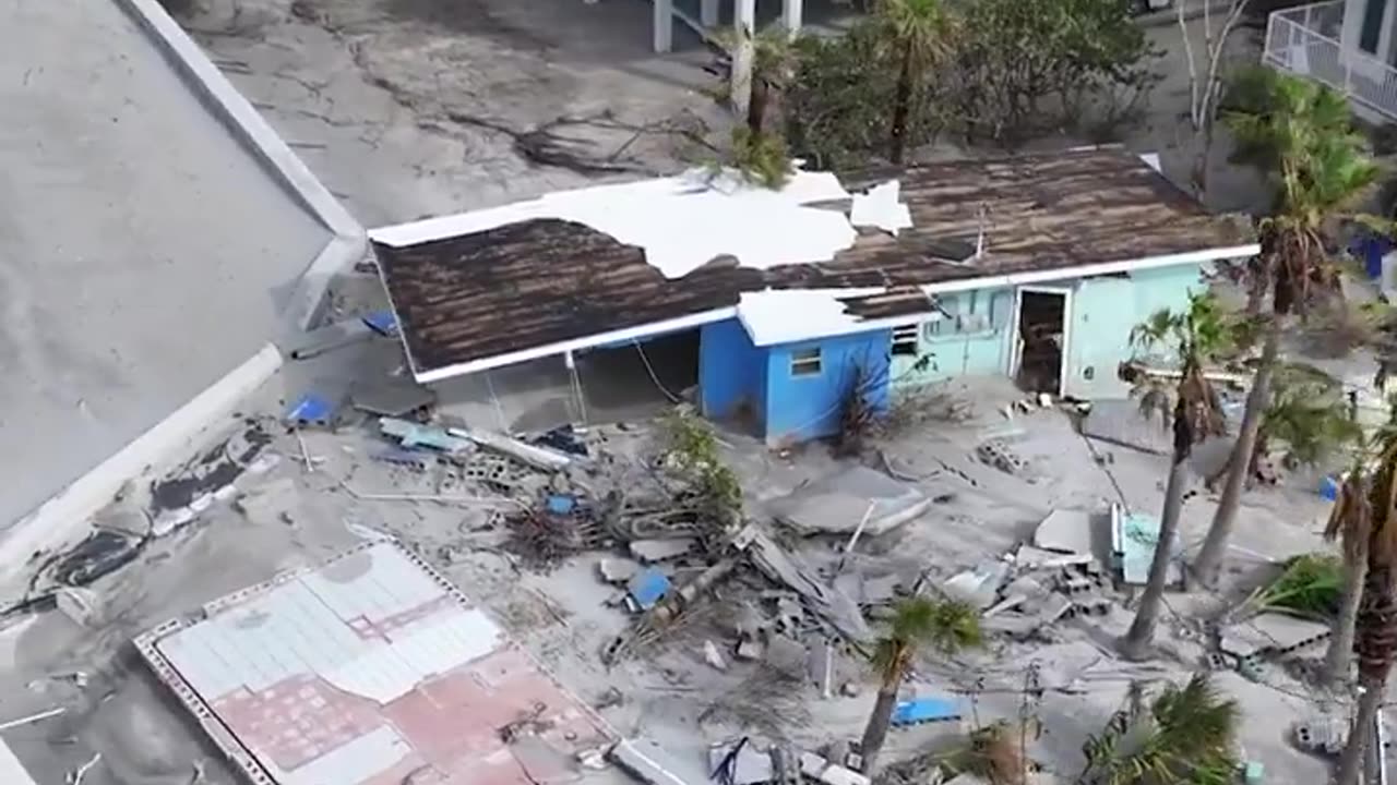 Drone video captures devastation from Hurricane Milton in ...