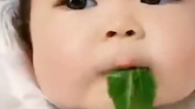 Cute Baby Fast Eating